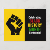 Celebrating Black History Month Centennial Feestdagenkaart (Voorkant)