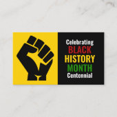 Celebrating Black History Month Centennial Visitekaartje (Voorkant)