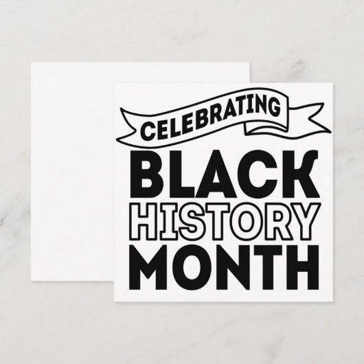 Celebrating Black History Month Kaart (Voorkant / Achterkant)
