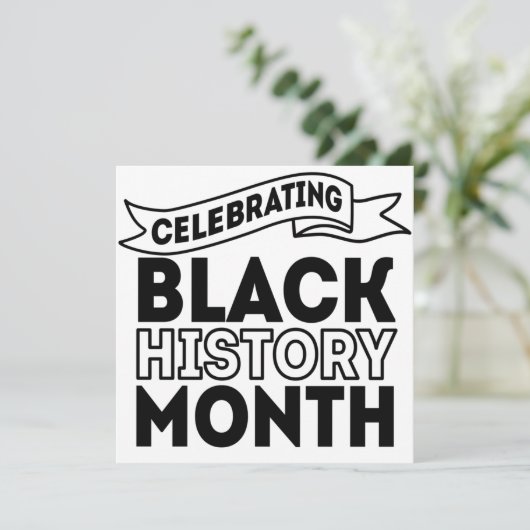 Celebrating Black History Month Kaart (Staand voorkant)