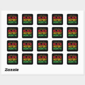 Celebrating Black History Month Personalized Vierkante Sticker (Vel)