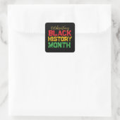 Celebrating Black History Month Personalized Vierkante Sticker (Tas)