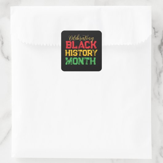 Celebrating Black History Month Personalized Vierkante Sticker (Tas)