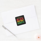 Celebrating Black History Month Personalized Vierkante Sticker (Envelop)