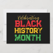 Celebrating Black History Month Typography Kaart (Voorkant)
