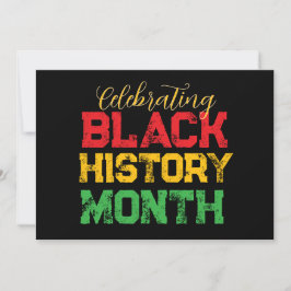 Celebrating Black History Month Typography Kaart