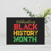 Celebrating Black History Month Typography Kaart (Staand voorkant)