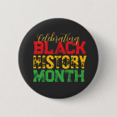 Celebrating Black History Month Typography Ronde Button 5,7 Cm (Voorkant)