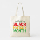 Celebrating Black History Month Typography Tote Bag (Achterkant)