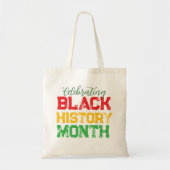 Celebrating Black History Month Typography Tote Bag (Voorkant)