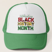 Celebrating Black History Month Typography Trucker Pet (Voorkant)