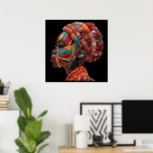 Celebrating Colorful Black Women Poster (Thuiskantoor)