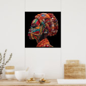 Celebrating Colorful Black Women Poster (Keuken)
