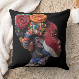 Celebrating Colorful Black Women Throw Pillow Kussen