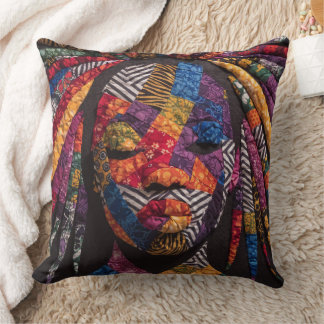 Celebrating Colorful Black Women Throw Pillow Kussen