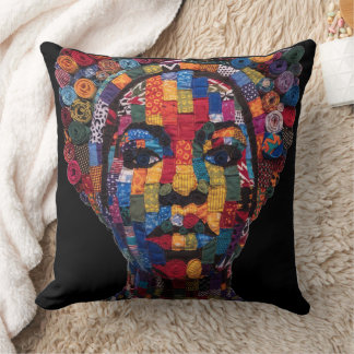 Celebrating Colorful Black Women Throw Pillow Kussen