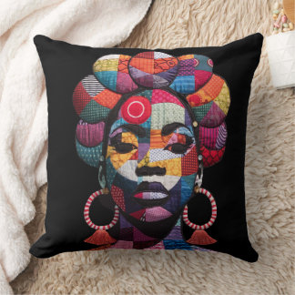 Celebrating Colorful Black Women Throw Pillow Kussen