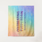 Celebrating Every Brain Neurodivergent Pride Wandkleed (Voorkant)