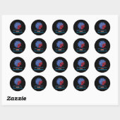 "Celebrating Freedom" Patriottische Zonnebloem Cus Ronde Sticker (Vel)