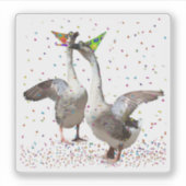 Celebrating Geese Sticker (Voorkant)