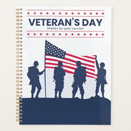 Celebrating Heroes of America – Veterans Day 2025 Planner (Voorkant)