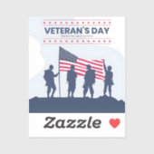 Celebrating Heroes of America – Veterans Day 2025 Sticker (Vel)