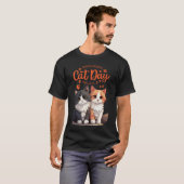 "Celebrating International Cat Day" T-shirt (Voorkant volledig)