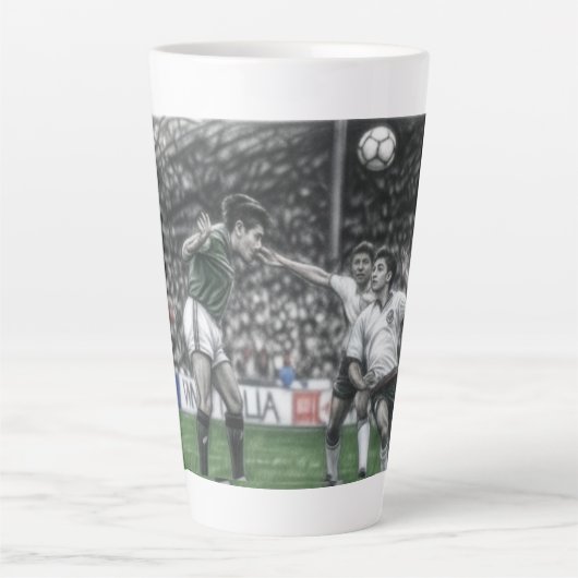 Celebrating Irish Football Latte Mok (Voorkant)