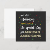 Celebrating Juneteenth Kaart (Voorkant / Achterkant)