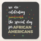 Celebrating Juneteenth Kartonnen Onderzetters (Voorkant)