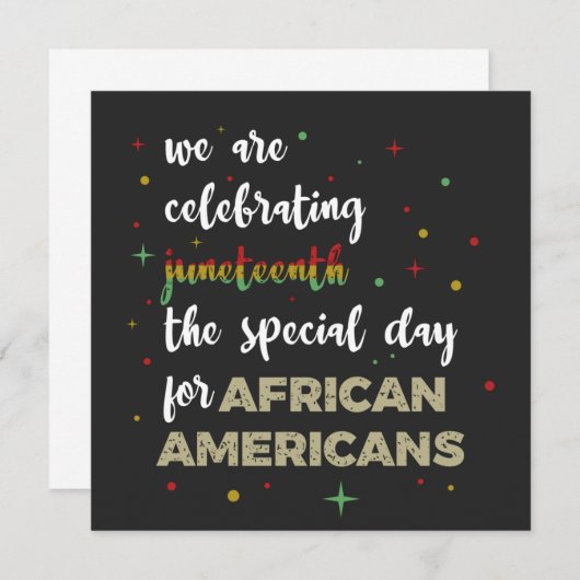 Celebrating Juneteenth Save The Date (Voorkant / Achterkant)