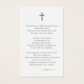 Celebrating Life Elegant Photo Funeral Prayer Card Visitekaartje (Achterkant)