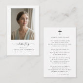 Celebrating Life Funeral Memorial Prayer Card Visitekaartje (Voorkant / Achterkant)