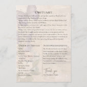 Celebrating Life Lavander Butterfly Photo Funeral Programmakaart (Achterkant)