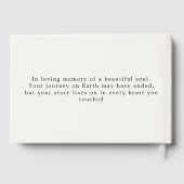 Celebrating Life of Custom Memorial Ivory White Gastenboek (Achterkant)