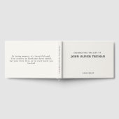 Celebrating Life of Custom Memorial Ivory White Gastenboek (Volledig)