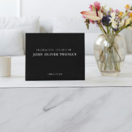 Celebrating Life of Personalized Memorial black Gastenboek