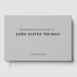 Celebrating Life of Personalized Memorial Grey Gastenboek