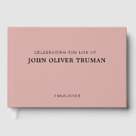 Celebrating Life of Personalized Memorial Pink Gastenboek