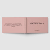 Celebrating Life of Personalized Memorial Pink Gastenboek (Volledig)