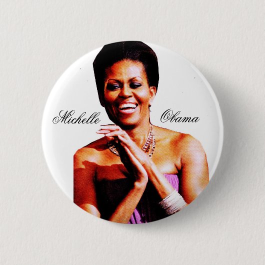 CELEBRATING MICHELLE OBAMA-toets Ronde Button 5,7 Cm (Voorkant)