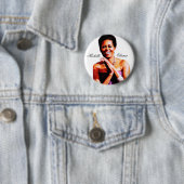 CELEBRATING MICHELLE OBAMA-toets Ronde Button 5,7 Cm (In situ)