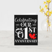 Celebrating Our 1st Wedding Anniversary 1 Year Of  Kaart (Gele Bloem)