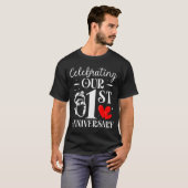 Celebrating Our 1st Wedding Anniversary 1 Year Of  T-shirt (Voorkant volledig)