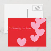 Celebrating Our Love post card Briefkaart (Voorkant / Achterkant)