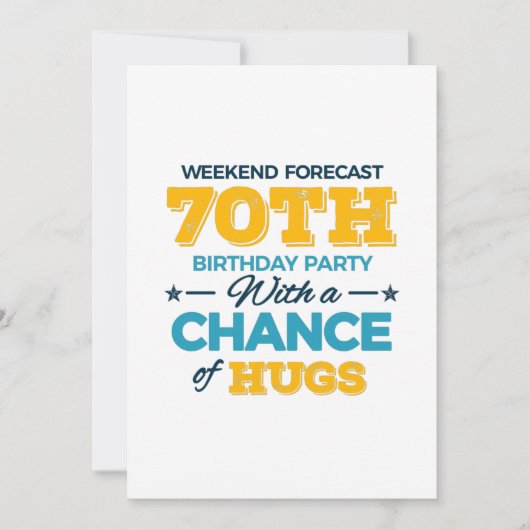 celebrating the 70th birthday save the date (Voorkant)