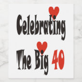 Celebrating the Big 40! Wijn Etiket (Enkel label)