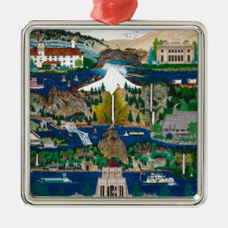 Celebrating the Columbia River Gorge Metalen Ornament