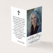 Celebrating the Life of Memorial Photo Card Visitekaartje (Buitenkant)