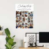 Celebrating the Life of Name 21 Photo Collage Poster (Thuiskantoor)